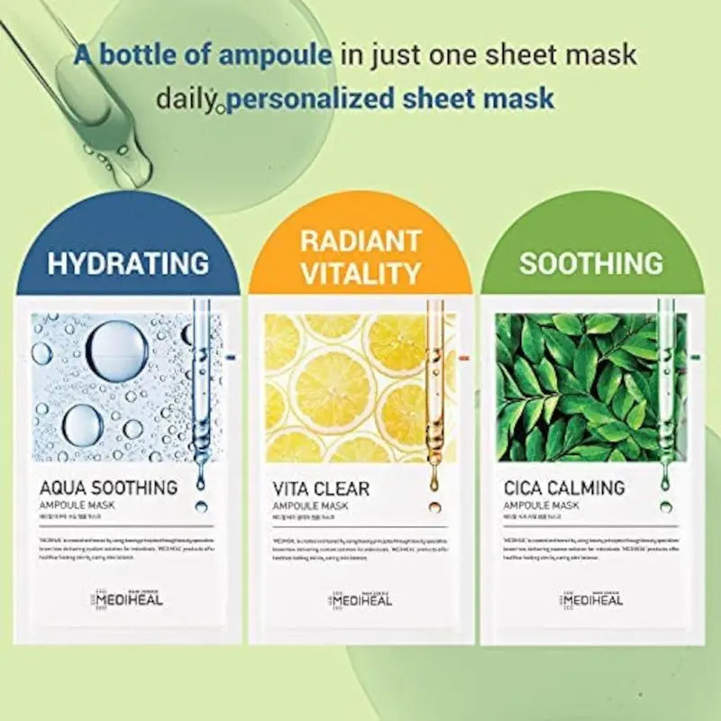 MEDIHEAL Aqua Soothing Ampoule Mask 10pcs