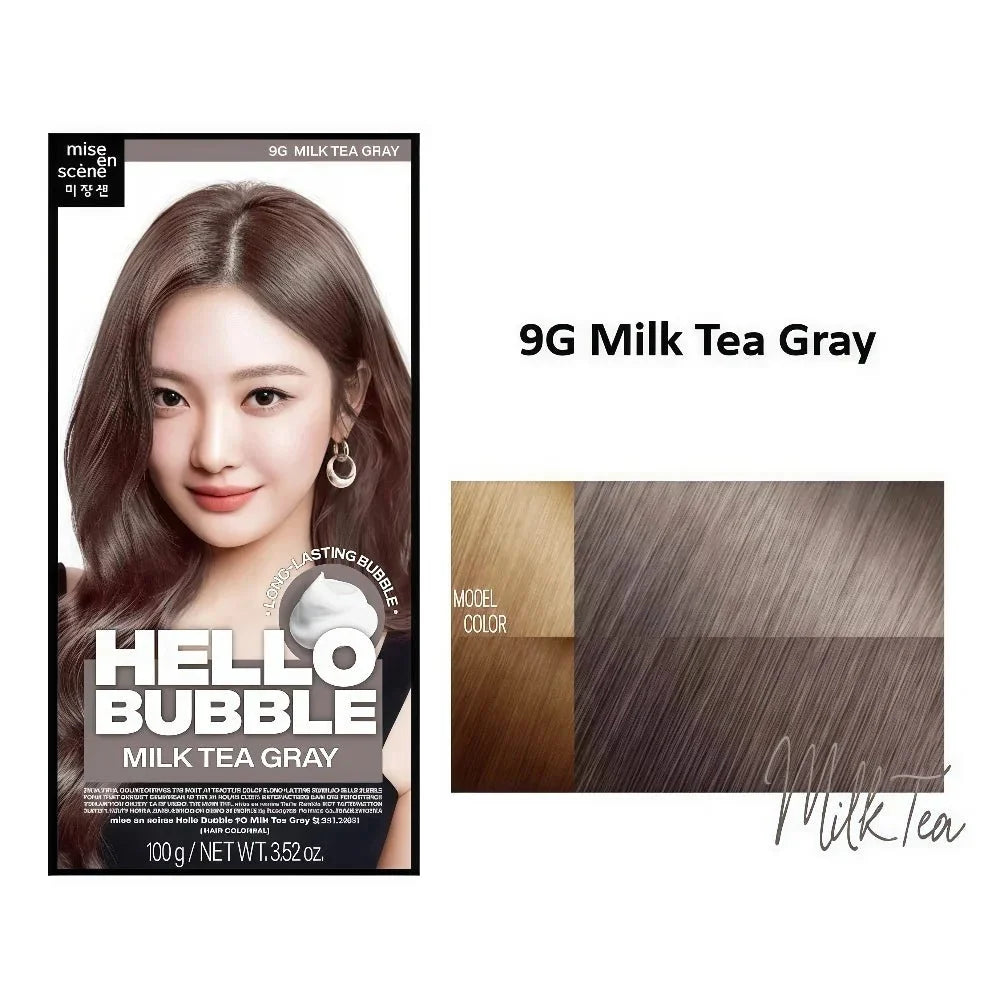 MISE EN SCENE Hello Bubble Foam Color 9G Milk Tea Gray 2025 (Ningning-Aespa)
