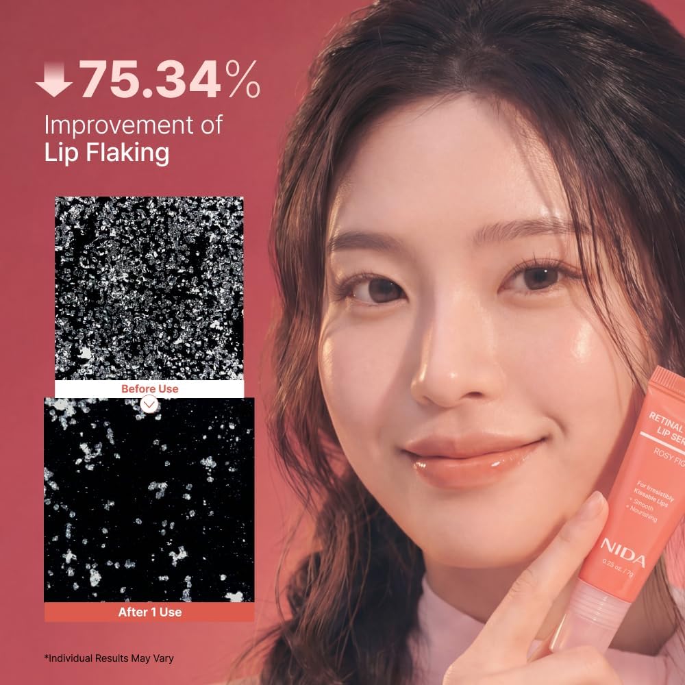 NIDA Retinol Glowy Lip Serum Rosy Fig 7g