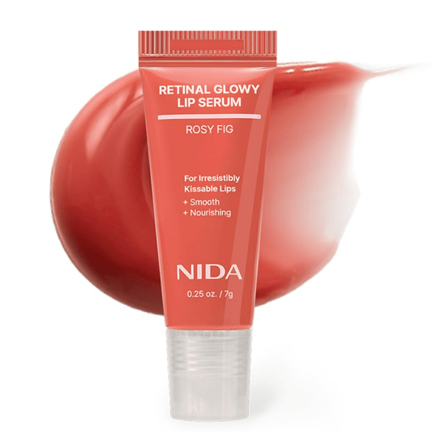 NIDA Retinol Glowy Lip Serum Rosy Fig 7g