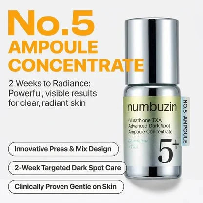 numbuzin No. 5 Glutathione TXA Advanced Dark Spot Ampoule Concentrate 10g