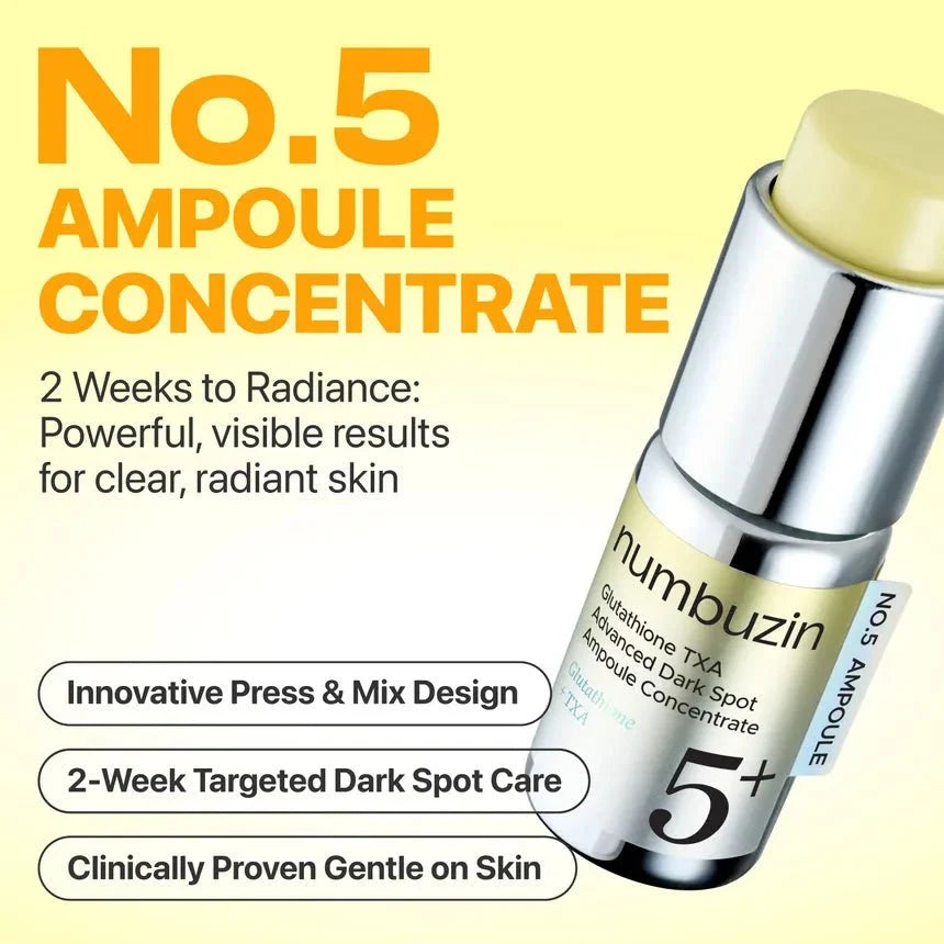 numbuzin No. 5 Glutathione TXA Advanced Dark Spot Ampoule Concentrate 10g