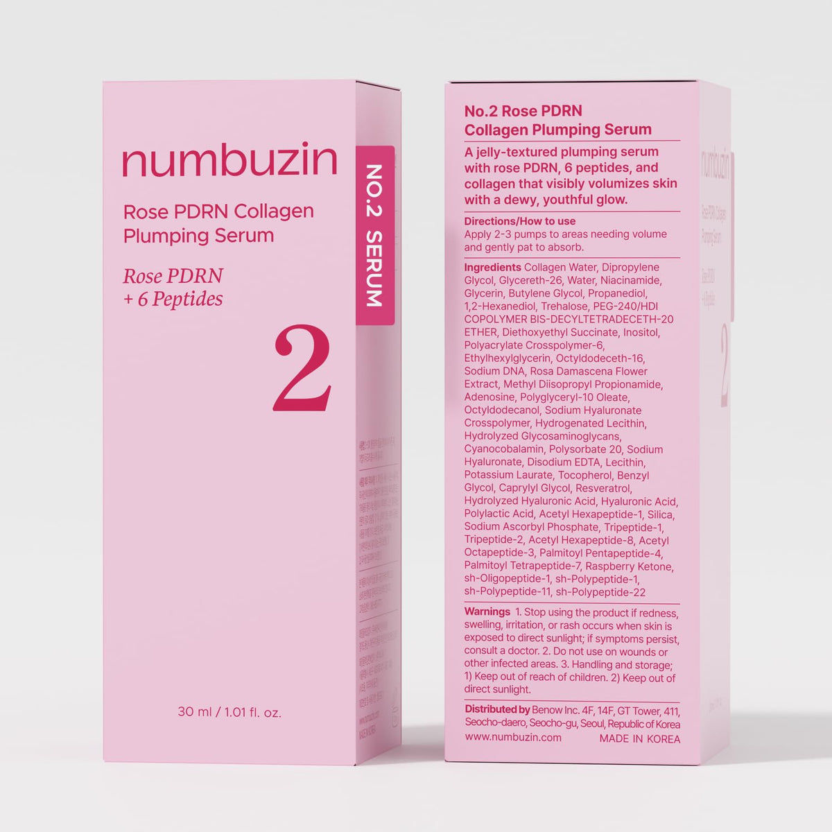 numbuzin No.2 Rose PDRN Collagen Plumping Serum 30ml