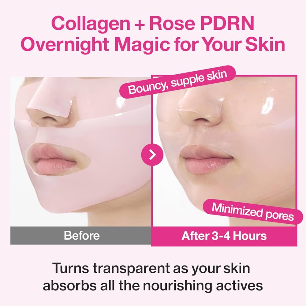 numbuzin No.2 Rose PDRN Overnight Collagen Mask 4pc