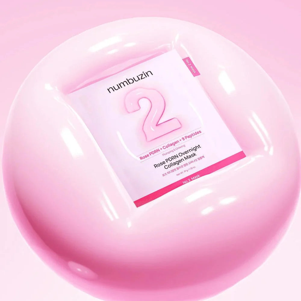 numbuzin No.2 Rose PDRN Overnight Collagen Mask 4pc