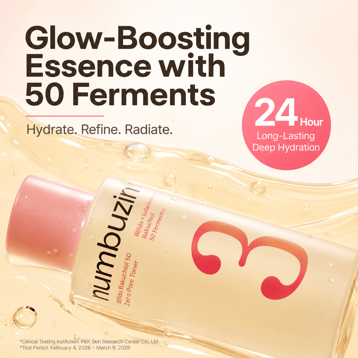 numbuzin No.3 Bifida Bakuchiol 50 Zero Pore Milky Toner 200ml
