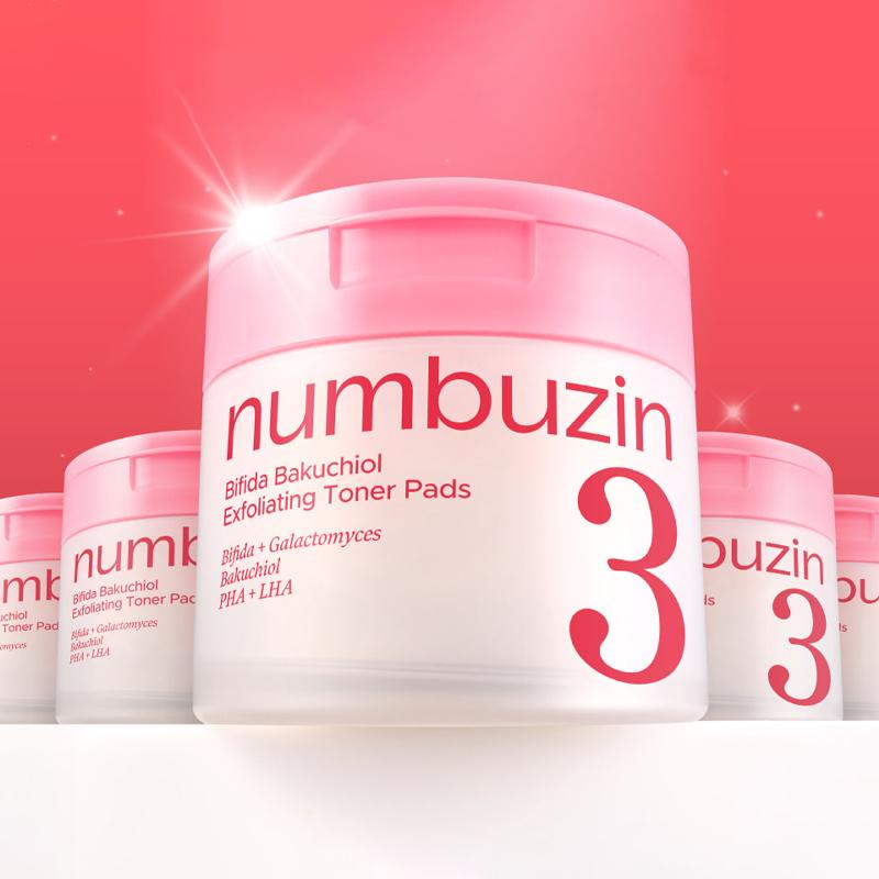 numbuzin No.3 Bifida Bakuchiol Exfoliating Toner Pads 70 Pads