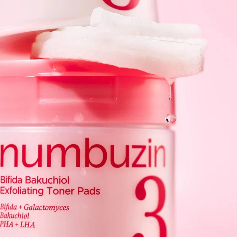 numbuzin No.3 Bifida Bakuchiol Exfoliating Toner Pads 70 Pads