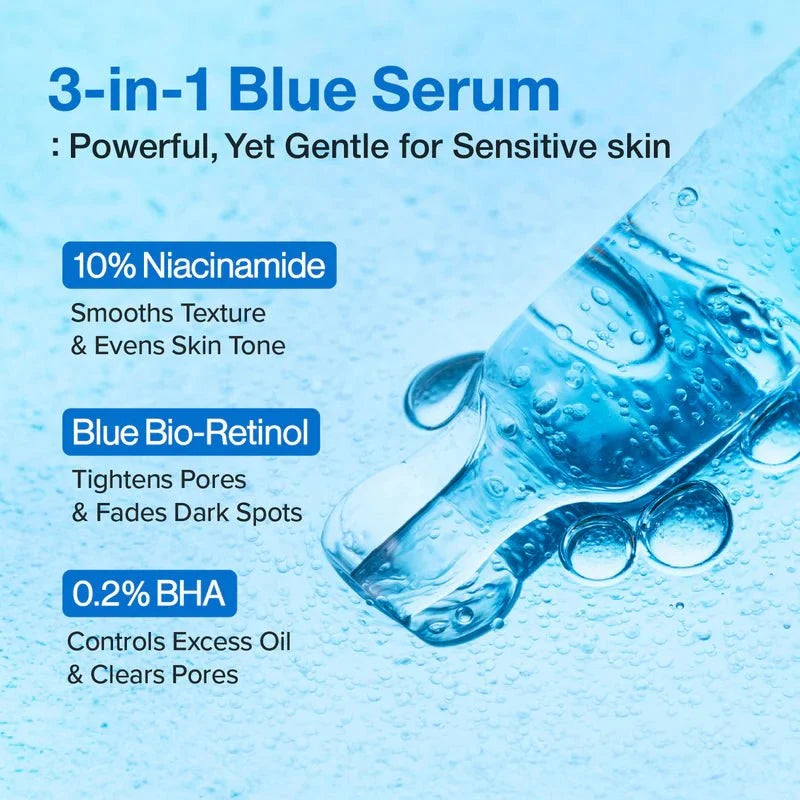 numbuzin No.3 Blue Bio-Retinol Pore Refining Serum 30ml