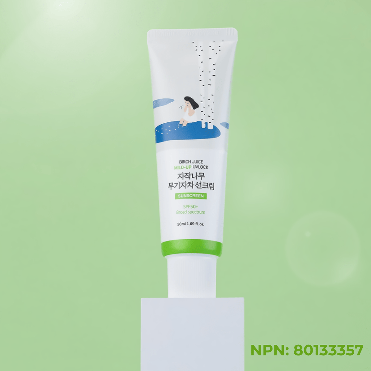 ROUND LAB Birch Juice Moisturizing Mild Up Sunscreen 50ml