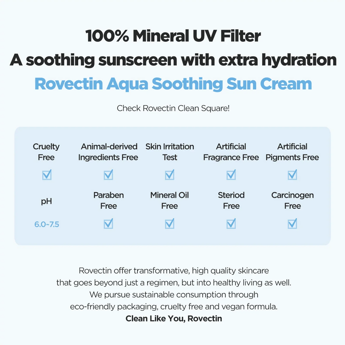 ROVECTIN Aqua Soothing Sun Cream SPF50+ 50ml