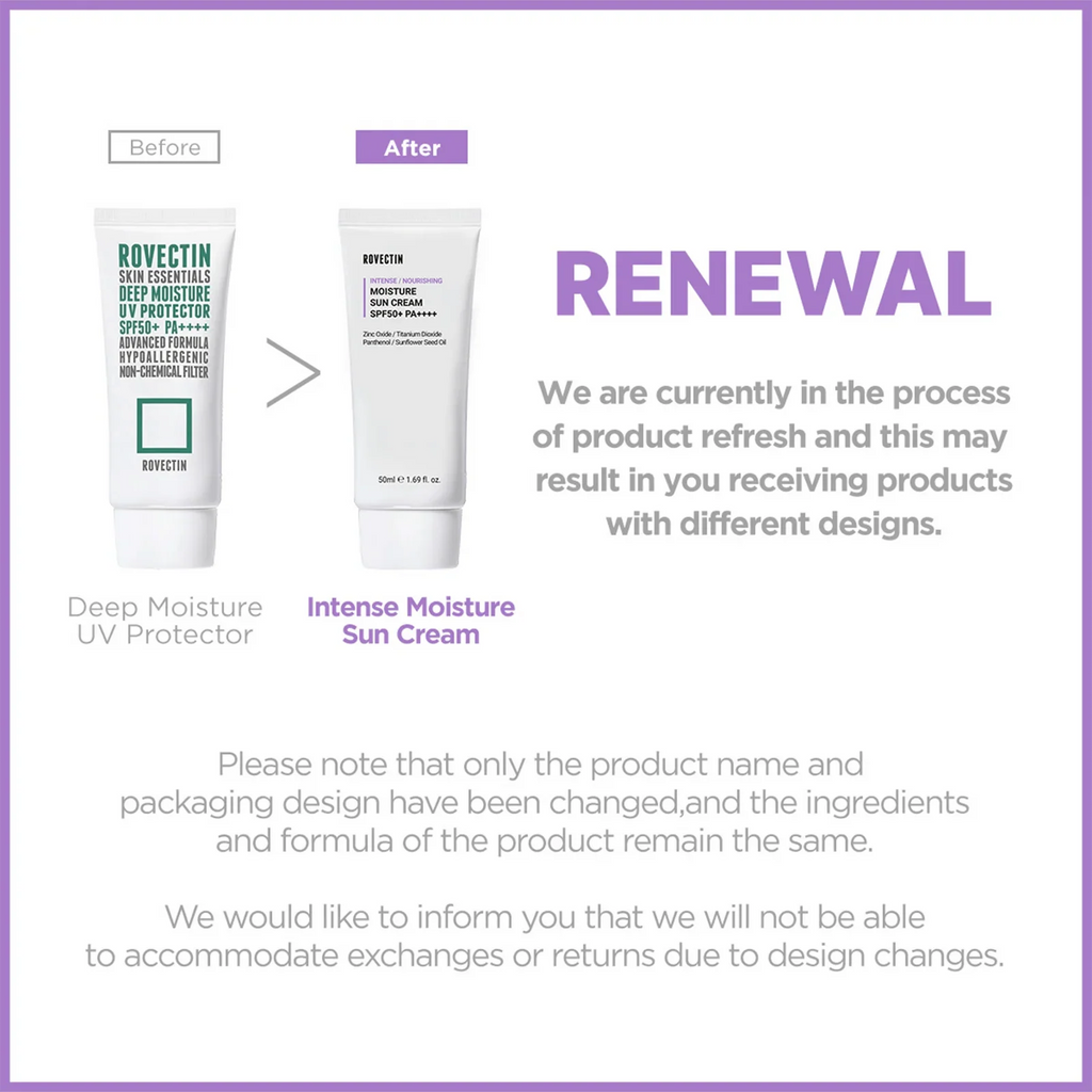 ROVECTIN Intense Moisture Sun Cream SPF50+ 50ml