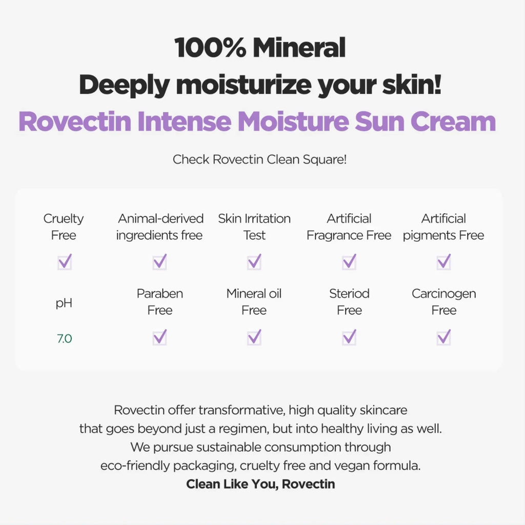 ROVECTIN Intense Moisture Sun Cream SPF50+ 50ml