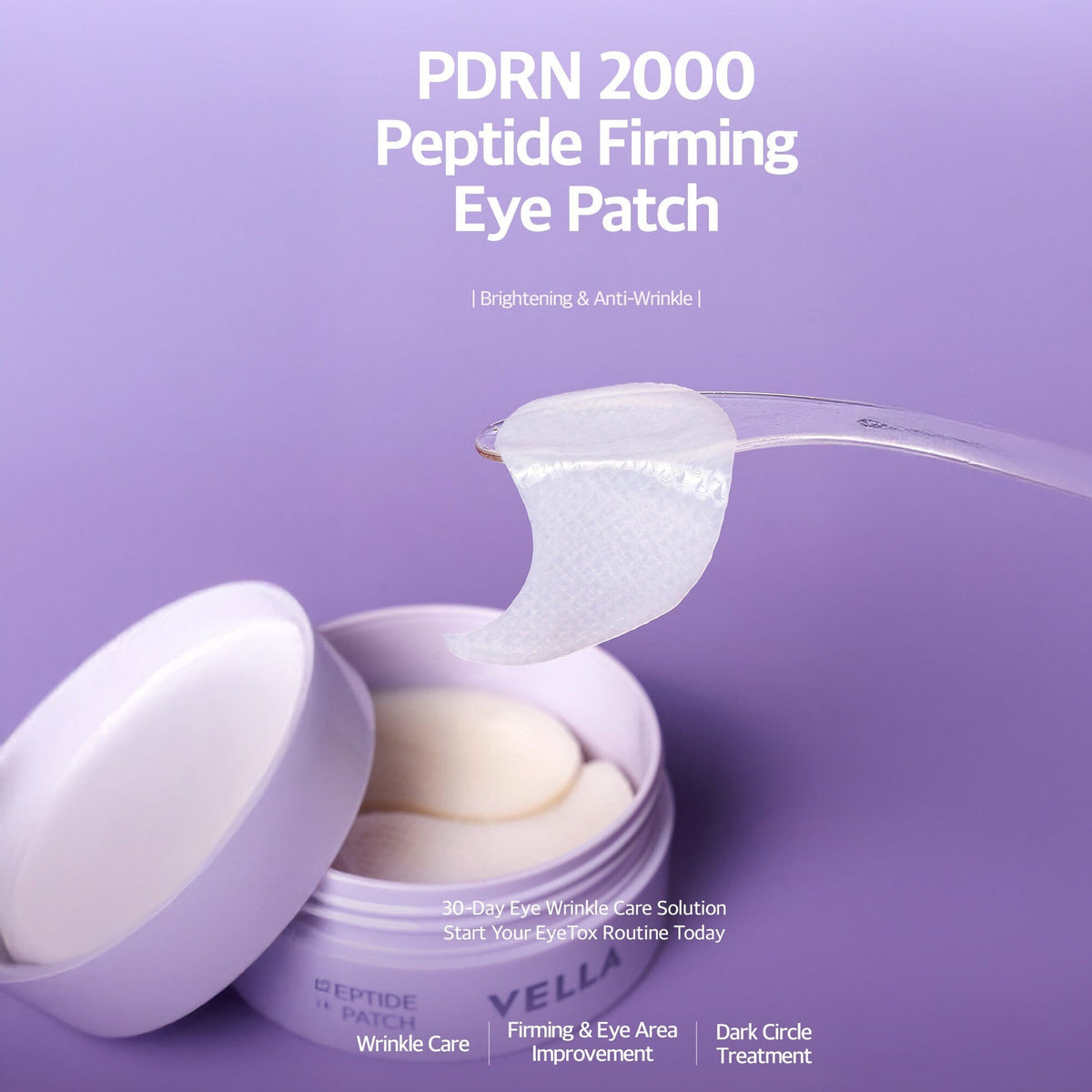 VELLA PDRN 2000 Peptide Firming Eye Patch (60 Pieces)