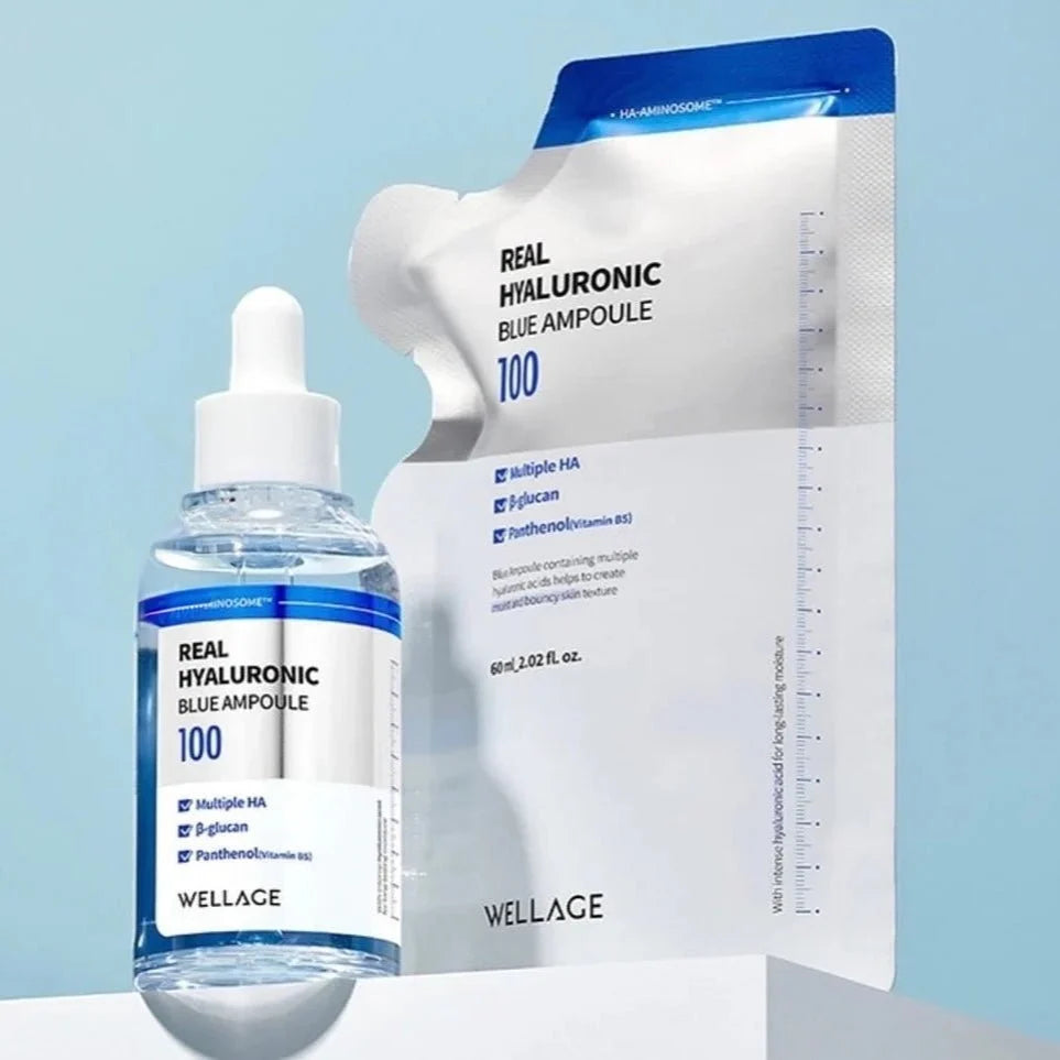 WELLAGE Real Hyaluronic Blue Ampoule (60ml + 60ml)