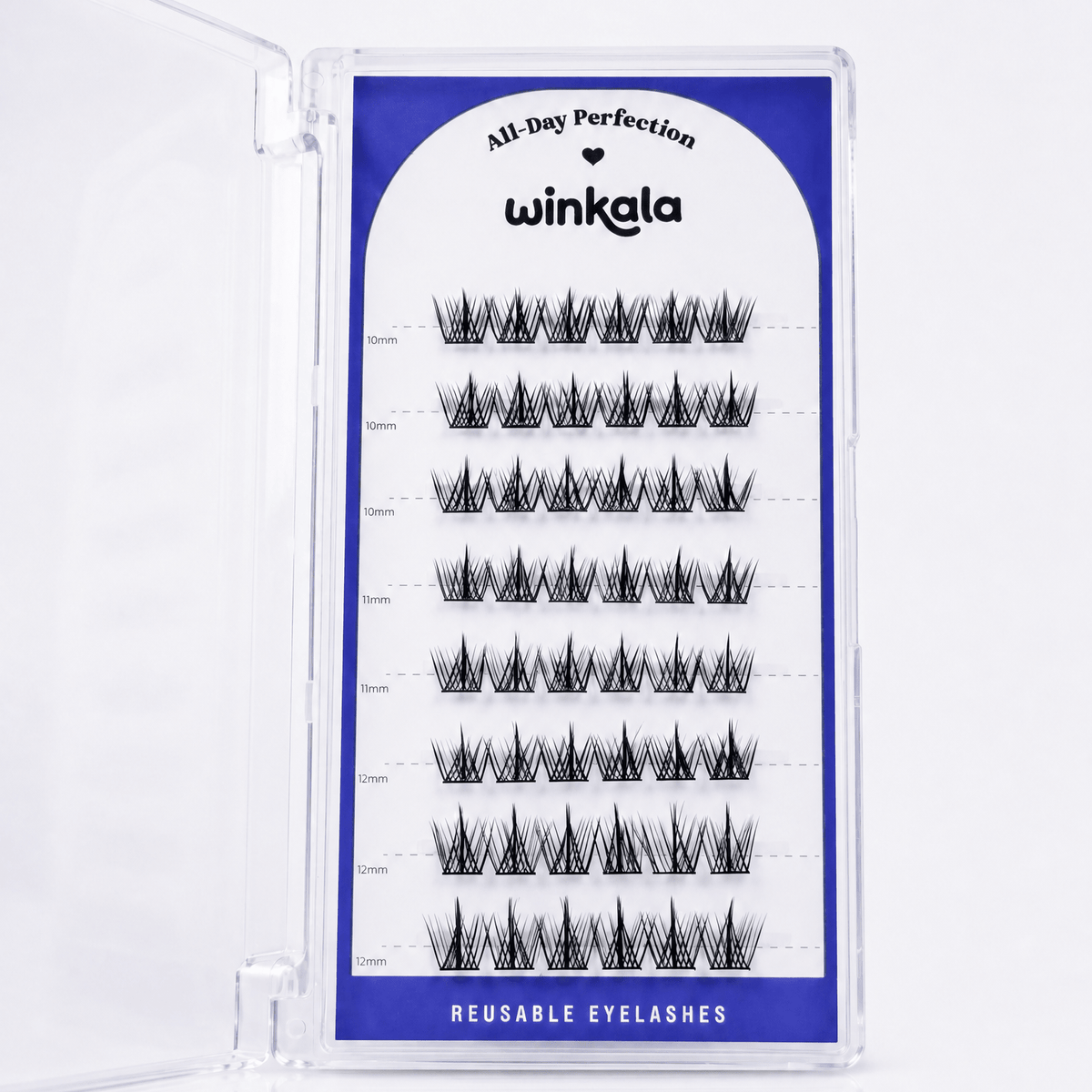 WINKALA Eyelashes Book - Reusable & Glue Free (Lightweight Eye-Enlarging) 10-12mm