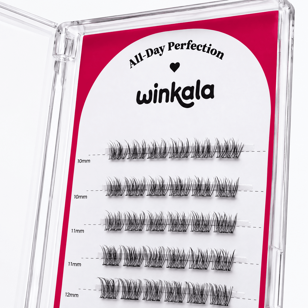 WINKALA Eyelashes Book - Reusable & Glue Free (Lightweight Natural) 10-12mm