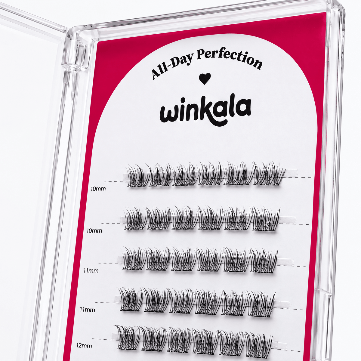 WINKALA Eyelashes Book - Reusable & Glue Free (Lightweight Natural) 10-12mm