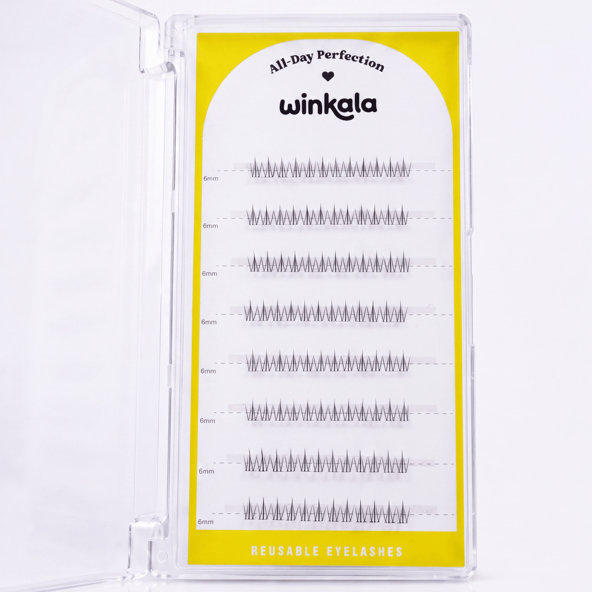 WINKALA Eyelashes Book - Reusable & Glue Free (Lightweight Natural) 6mm