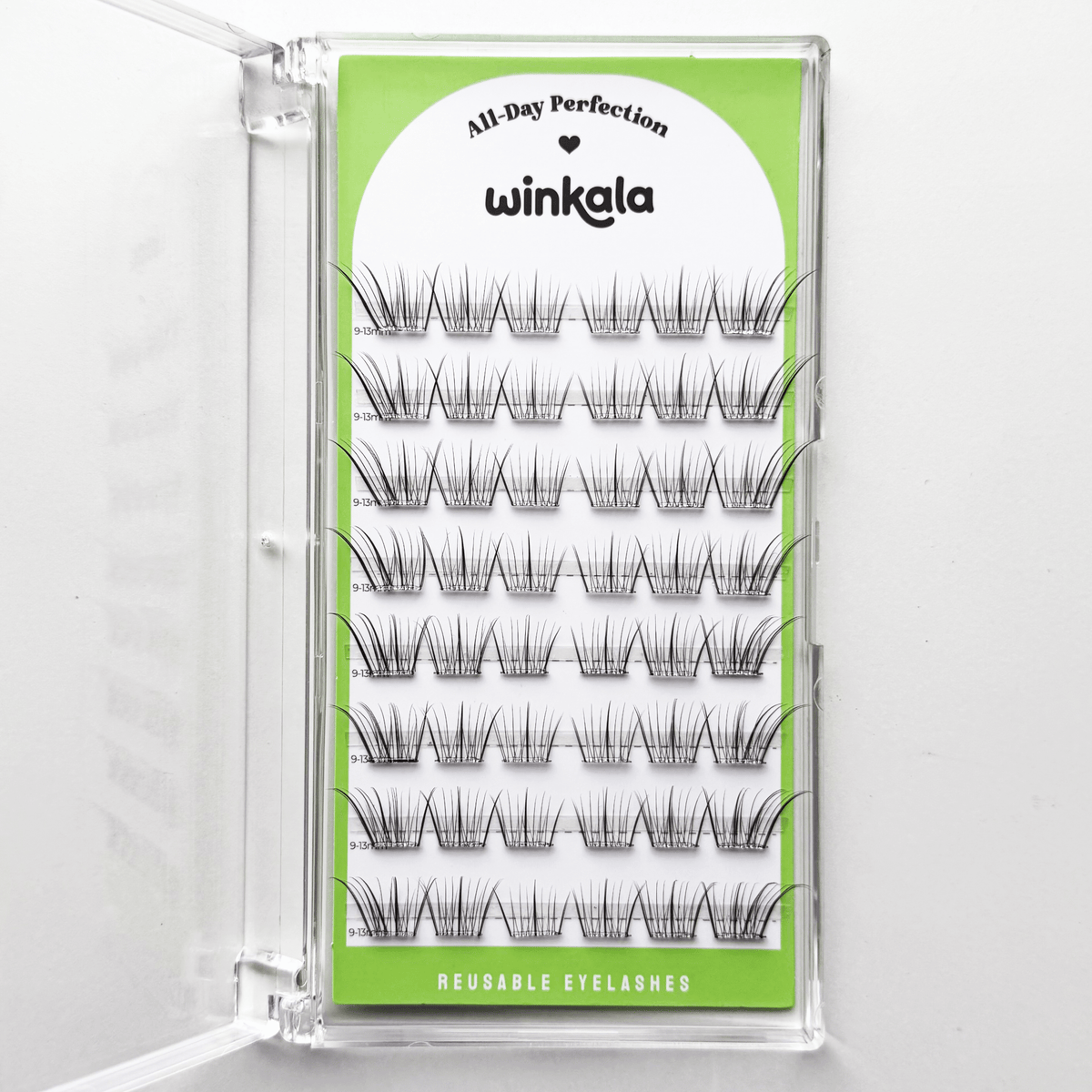 WINKALA Eyelashes Book - Reusable & Glue Free (Lightweight Natural) 9mm-13mm