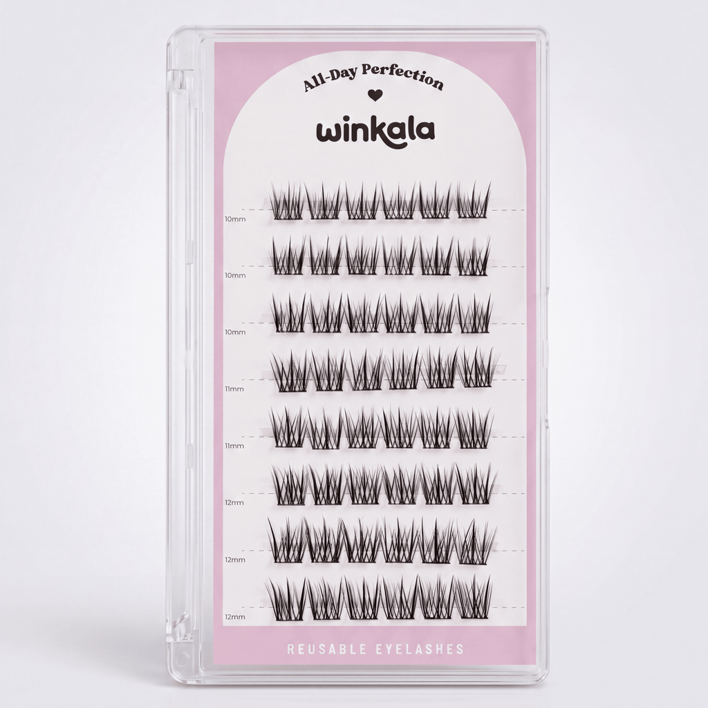 WINKALA Eyelashes Book - Reusable & Glue Free (Lightweight Versatile) 10-12mm
