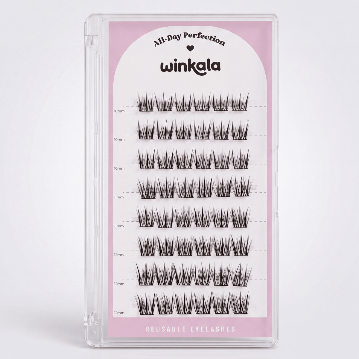 WINKALA Eyelashes Book - Reusable & Glue Free (Lightweight Versatile) 10-12mm
