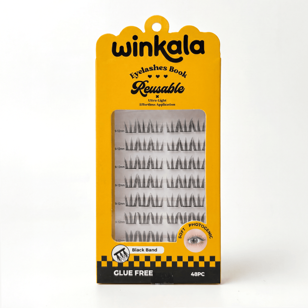 WINKALA Eyelashes Book - Reusable & Glue Free (Soft Photogenic) 9mm-12mm